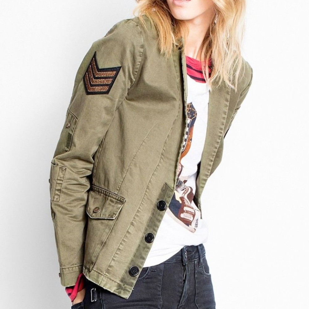 Zadig & Voltaire Virginia Military Grunge Jacket